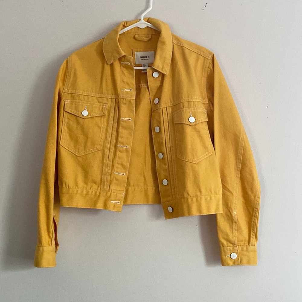 Yellow denim jacket